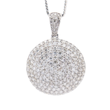 "Cycle" 18K white gold diamond pendant