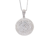 "Cycle" 18K white gold diamond pendant