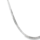 「Shiny Cuban Chain」18K白色黃金頸鏈 (4.00 mm)