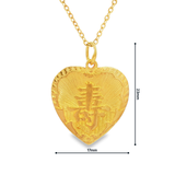 999.9黃金杏仁型吊墜