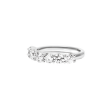 "Seven Stars Shine" 18K white gold diamond ring