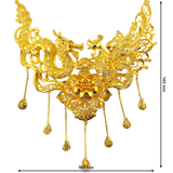 999.9黃金龍鳳花型頸鍊