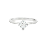 18K白色黃金天然鑽石戒指 (GIA)