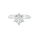 18K白色黃金天然鑽石戒指 (GIA)