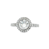 18K白色黃金天然鑽石戒指 (GIA)