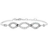 18K白色黃金天然鑽石手鍊