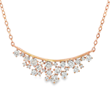 18K玫瑰黃金天然鑽石頸鏈