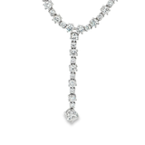 18K白色黃金天然鑽石頸鏈 (GIA)