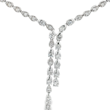 18K白色黃金天然鑽石頸鏈